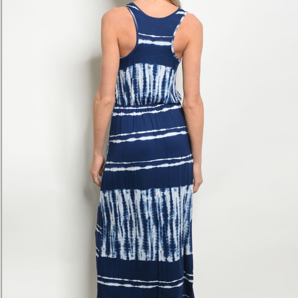 NAVY WHITE tie dye maxi - Dress - Picture 3 of 3